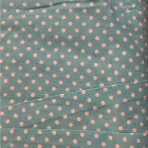 FABRIC 3 Yards Flannel Fabric, Aqua Polka Dots 100% Cotton